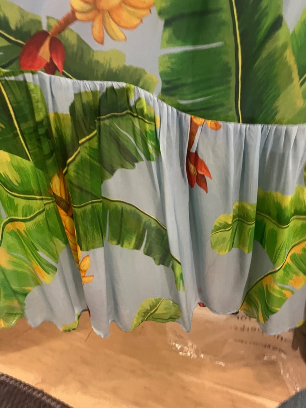 FARM Rio Blue Tropical Banana Leaf Maxi Dress - Picture 7 of 9